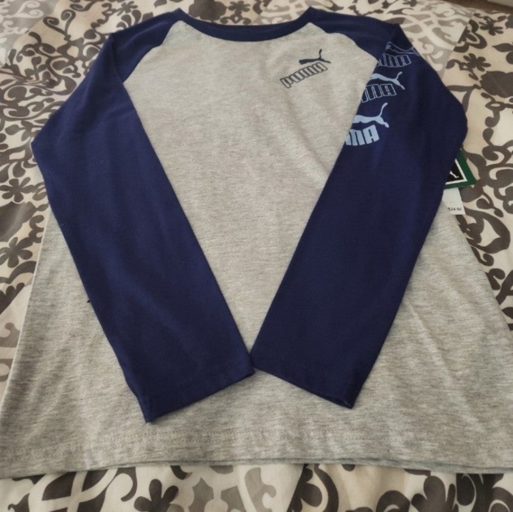 NWT Boys Puma Long Sleeve Shirt Size Large Youth